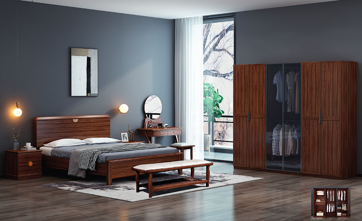 乌金木大床881# - 赣州市南康区一品家缘家具有限公司